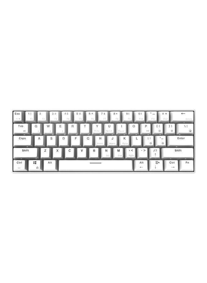 Ajazz 61 Keys Wireless Keyboard White/Black  - Image 1
