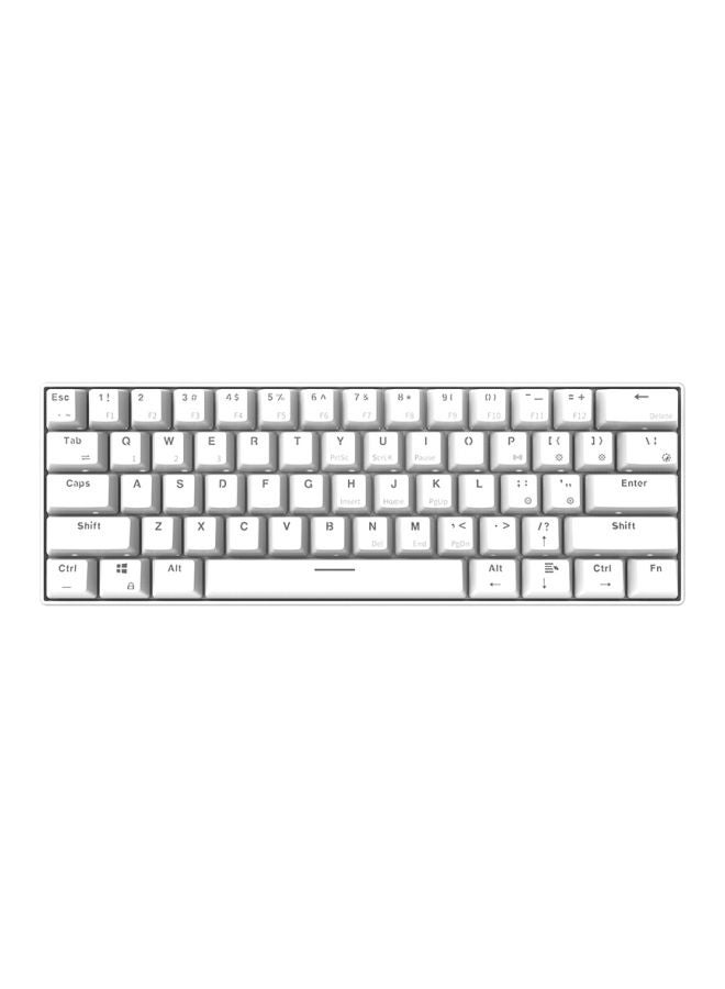 Ajazz 61 Keys Wireless Keyboard White/Black  - Image 1