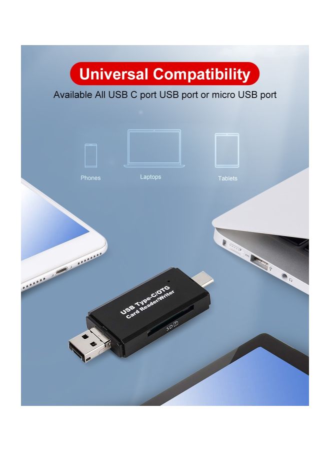 Beauenty USB Type C OTG Card Reader black  - Image 4