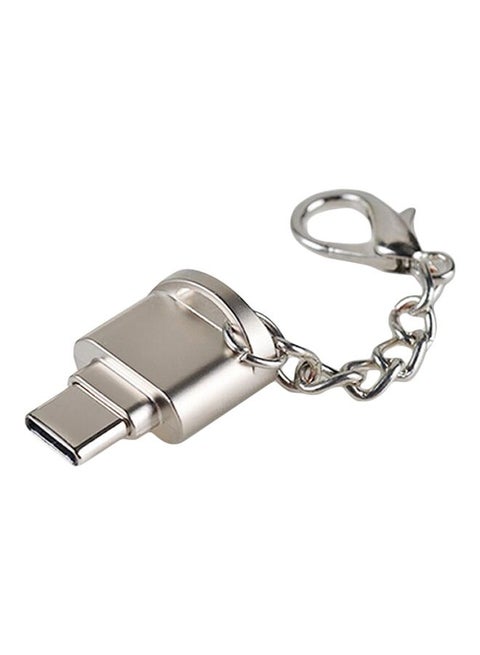 Portable USB 3.1 Type C Card Reader For Samsung Macbook Huawei LeTV Silver
