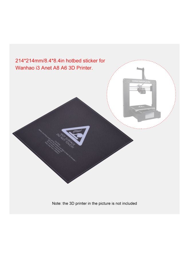 Heated Bed Sticker Sheet Black - Image 2
