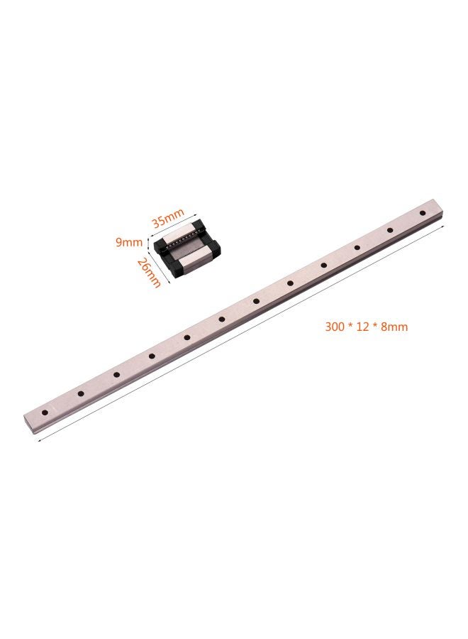 Aibecy Linear Guideway Rail With Block Silver/Black - Image 5