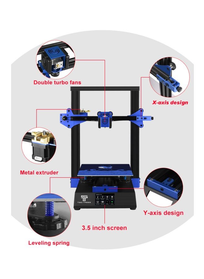 Two Trees - Bluer 3D Printer Black/Blue - Image 1
