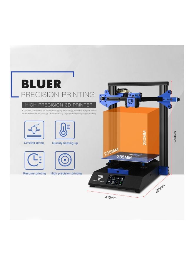 Two Trees - Bluer 3D Printer Black/Blue - Image 1