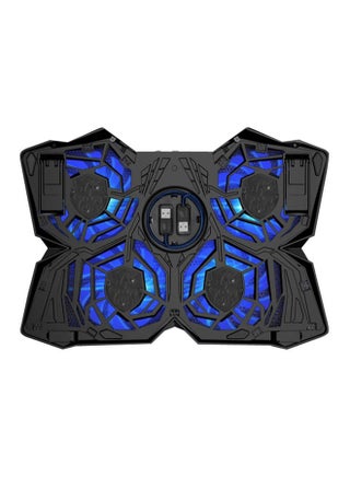 USB Powered Flat Laptop Cooling Pad Radiator With LED Black/Blue - v1585234438/N36255804A_1