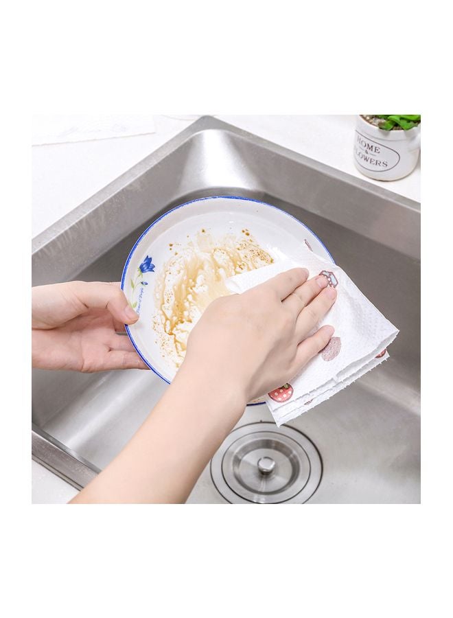 80-Piece Printed Cleaning Paper White/Blue/Red 23x10x10cm - Image 4