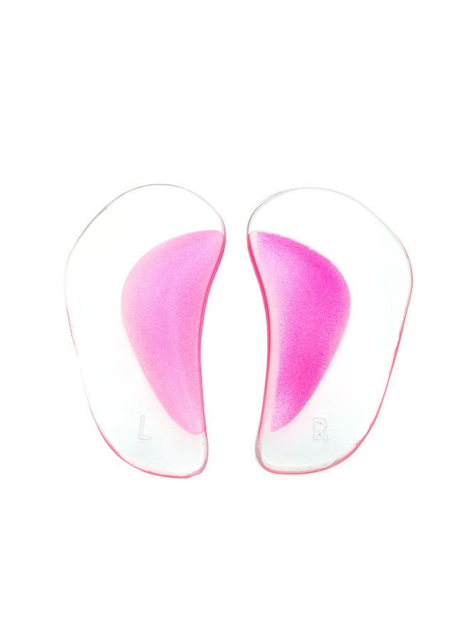 Pair Of Orthopedic Orthotic Arch Support Flat Foot Correction Shoe Insole Clear/Pink - Image 1