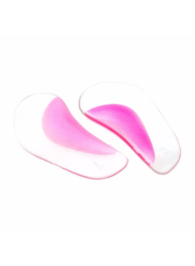 Pair Of Orthopedic Orthotic Arch Support Flat Foot Correction Shoe Insole Clear/Pink - Image 3