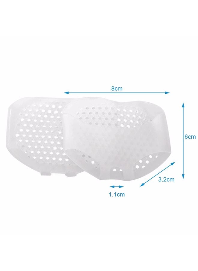 2 -Piece Siliconen Gel Inlegzolen Voorvoet Pad White - Image 2