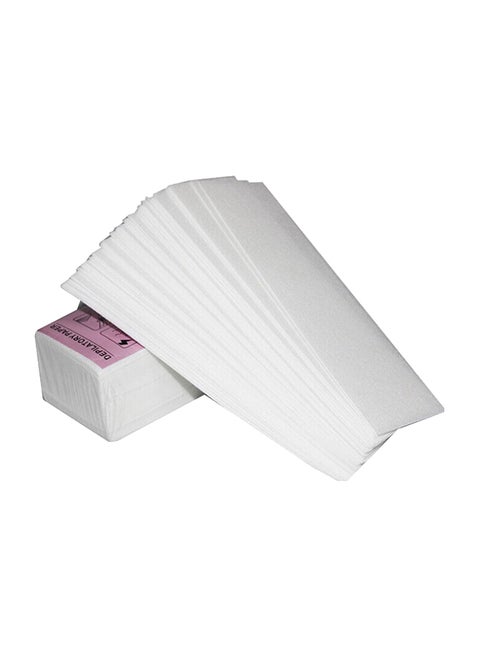 100-Piece Nonwoven Hair Removal Wax Strip White
