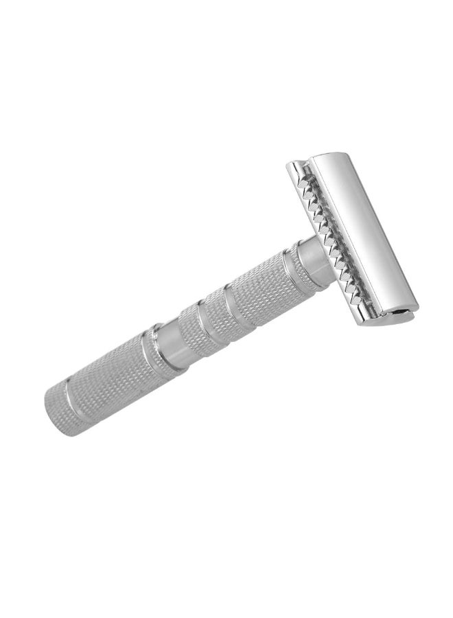 شفرة حلاقة من الستانلس ستيل بحافة مزدوجة فضي - Image 5