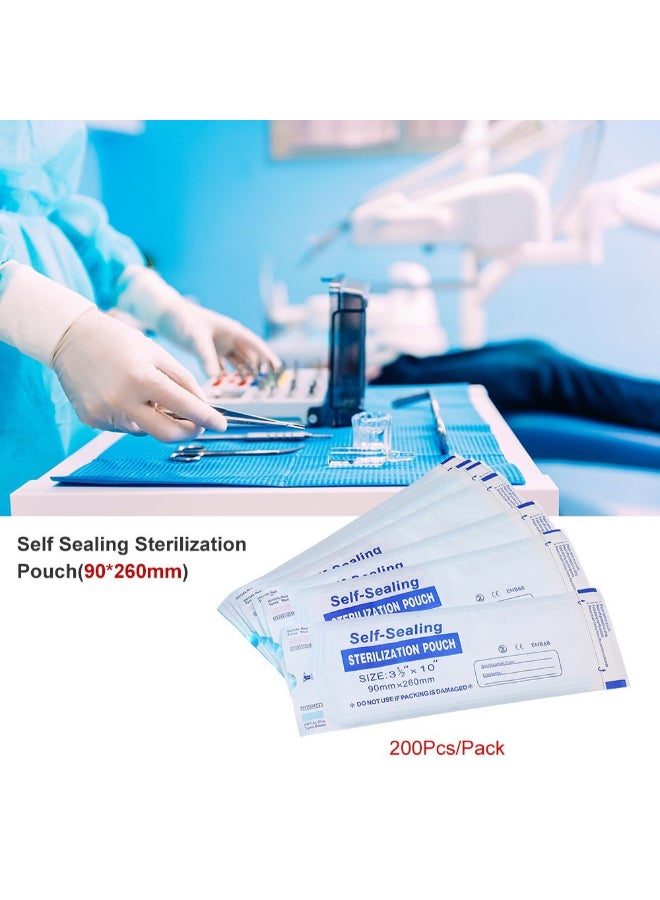 Generic - 200-Piece Self Sealing Sterilization Pouch White/Blue - Image 1