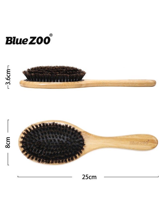 Bluezoo Anti-Static Hair Scalp Paddle Hairbrush Beige/Black - Image 3
