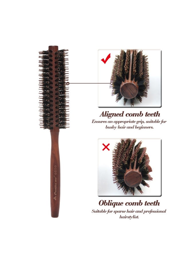 Nylon Roller Comb Hairbrush Dark Coffee/Black - Image 2