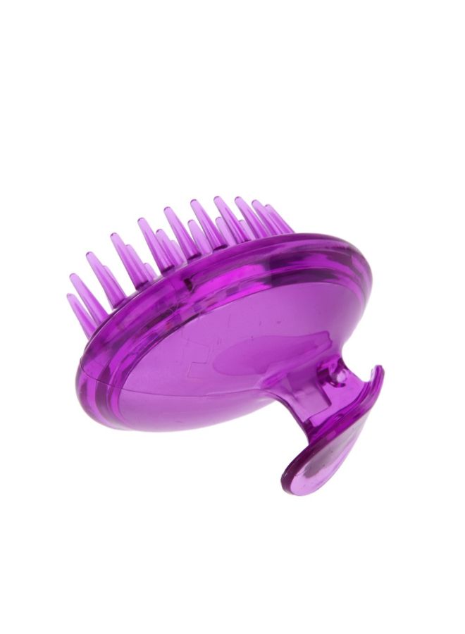 Silicone Shower Bath Scalp Massage Hairbrush Purple - Image 3