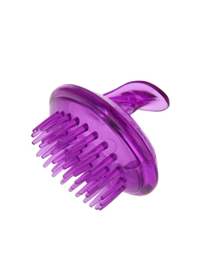Silicone Shower Bath Scalp Massage Hairbrush Purple - Image 2