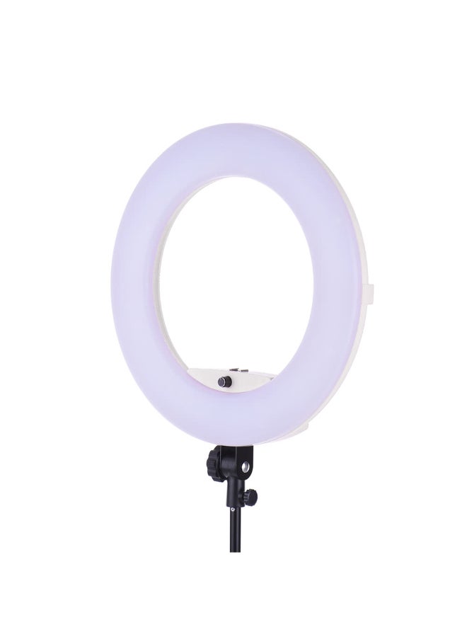 مصباح إضاءة LED حلقي دقيق لتصوير الفيديو ثنائي الألوان وقابل للتعتيم أبيض - Image 2