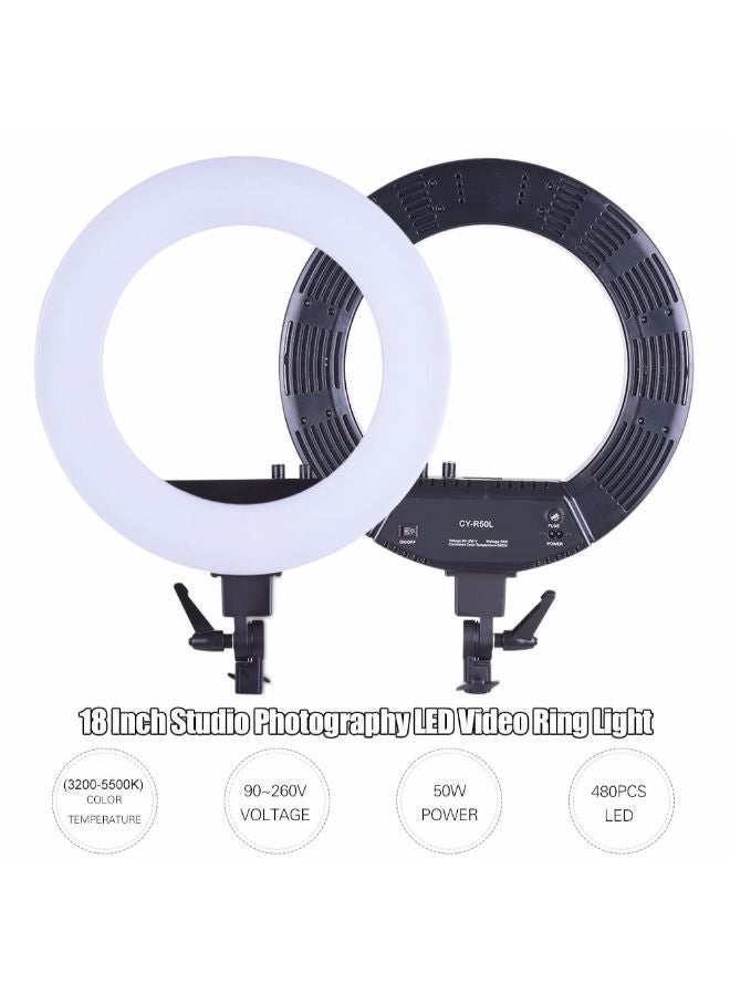 LED Photography Ring Light With Accessory White - Image 2