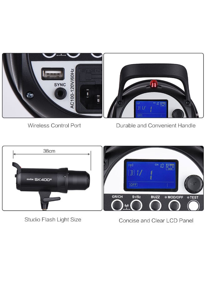 Godox SK400II Studio Flash Strobe Light - Image 4