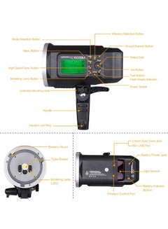 Godox Witsro AD600BM 600WS GN87 HSS 1/8000s Outdoor Flash Strobe  - Image 2