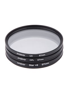 ANDOER 3-Piece Circular Filter Kit Black/Clear  - Image 1
