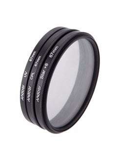 ANDOER 3-Piece Circular Filter Kit Black/Clear  - Image 3