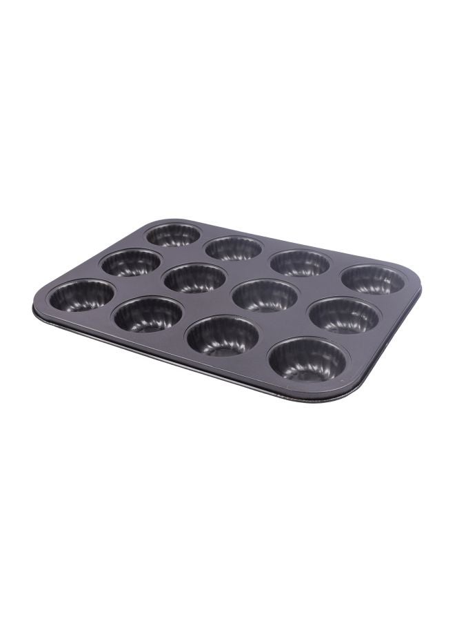 Non-Stick  Baking Cup Cake Mould Black 35x26.5x3cm - Image 1