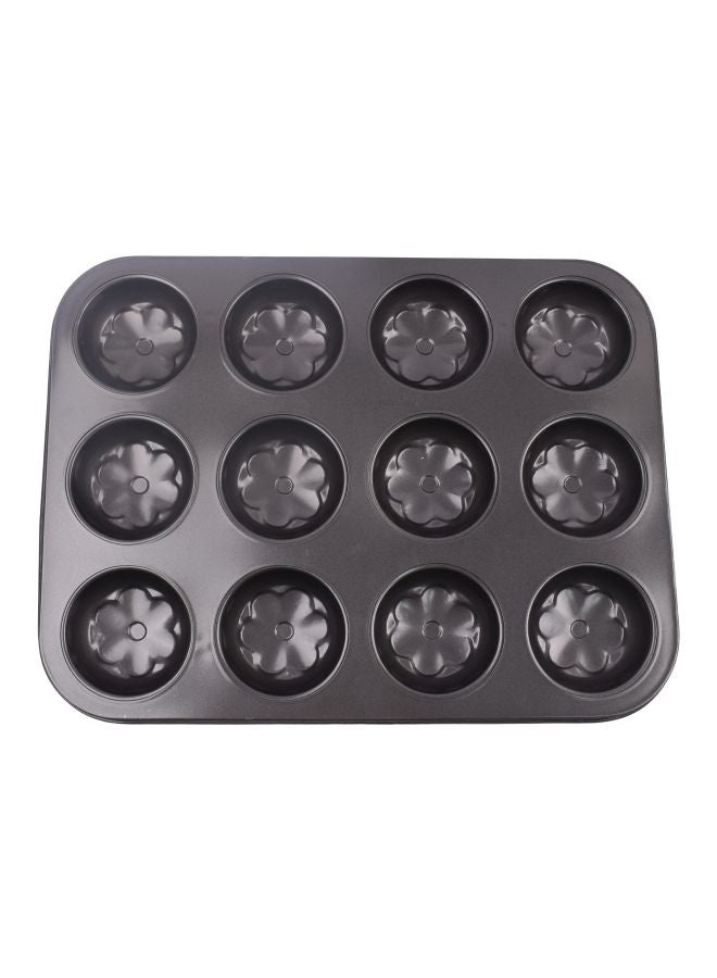 Non-Stick  Baking Cup Cake Mould Black 35x26.5x3cm - Image 3