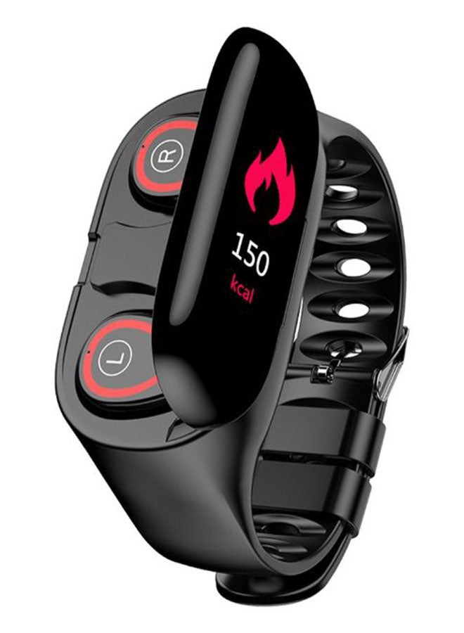 ليمفو سوار لتتبع اللياقة البدنية M1 مع سماعة أذن بلوتوث أسود - Image 1