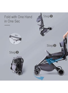 TEKNUM Travel Lite Stroller With Alameda Diaper Backpack - Large With Hooks Grey  - Image 3