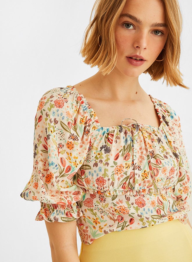 OXXO Cropped Blouse Multicolour  - Image 3
