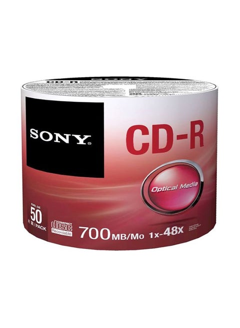Pack Of 50 CD-R Optical Media Spindle