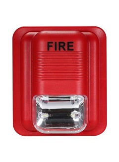 Fire Alarm Warning Strobe Security System Red/Silver 12.3x4.8x9.7cm