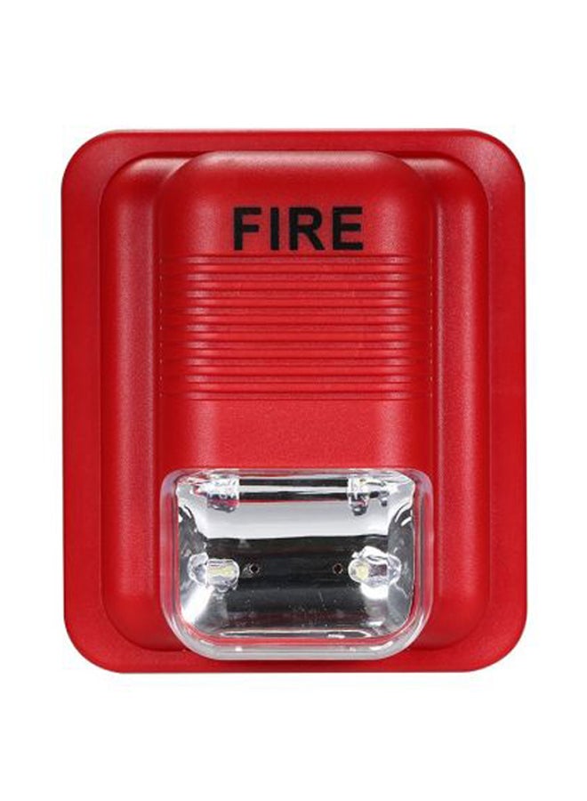 Generic - Fire Alarm Warning Strobe Security System Red/Silver 12.3x4.8x9.7cm - Image 1