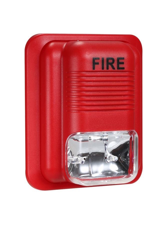Generic - Fire Alarm Warning Strobe Security System Red/Silver 12.3x4.8x9.7cm - Image 1