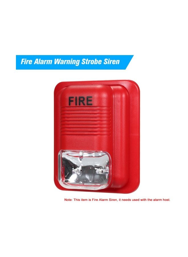 Generic - Fire Alarm Warning Strobe Security System Red/Silver 12.3x4.8x9.7cm - Image 1