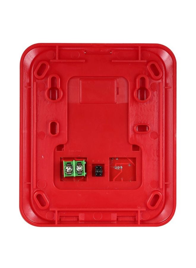 Generic - Fire Alarm Warning Strobe Security System Red/Silver 12.3x4.8x9.7cm - Image 1