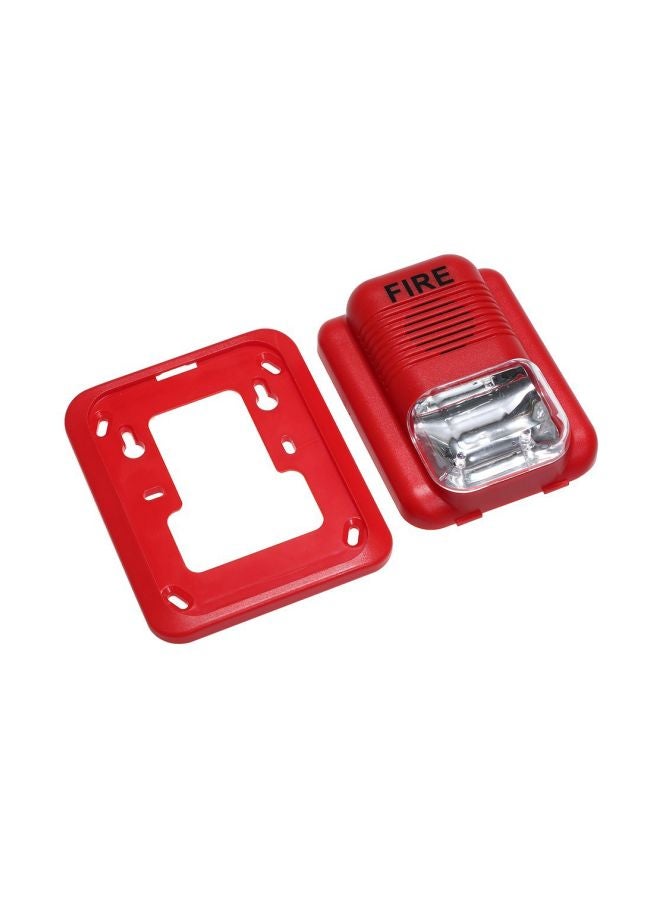 Generic - Fire Alarm Warning Strobe Security System Red/Silver 12.3x4.8x9.7cm - Image 1