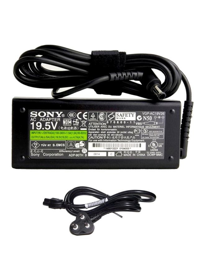 Sony - VAIO Laptop Charger 19.5V/4.7A Black - Image 1