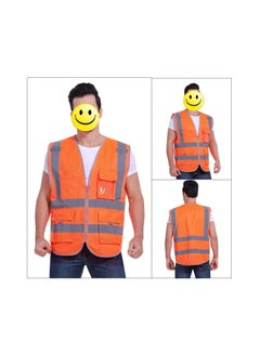 SFVest High Visibility Reflective Safety Vest Orange/Grey L  - Image 2