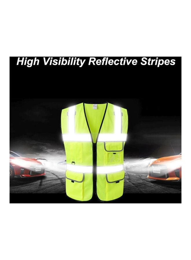 High Visibility Reflective Safety Vest Green/Black S  - Image 2