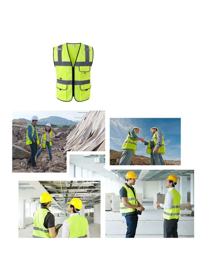 High Visibility Reflective Safety Vest Green/Black S  - Image 4