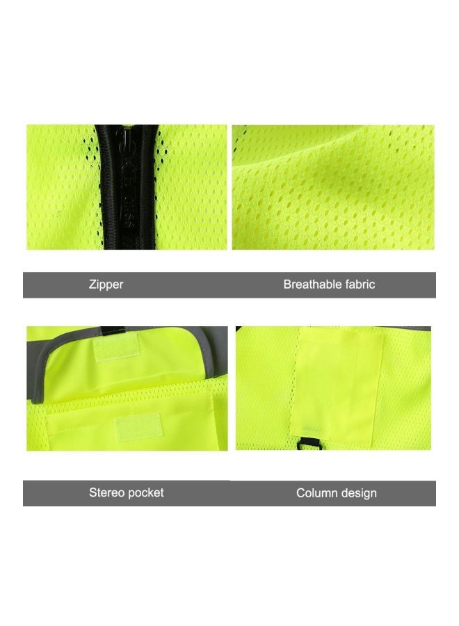 High Visibility Reflective Safety Vest Green/Black S  - Image 5