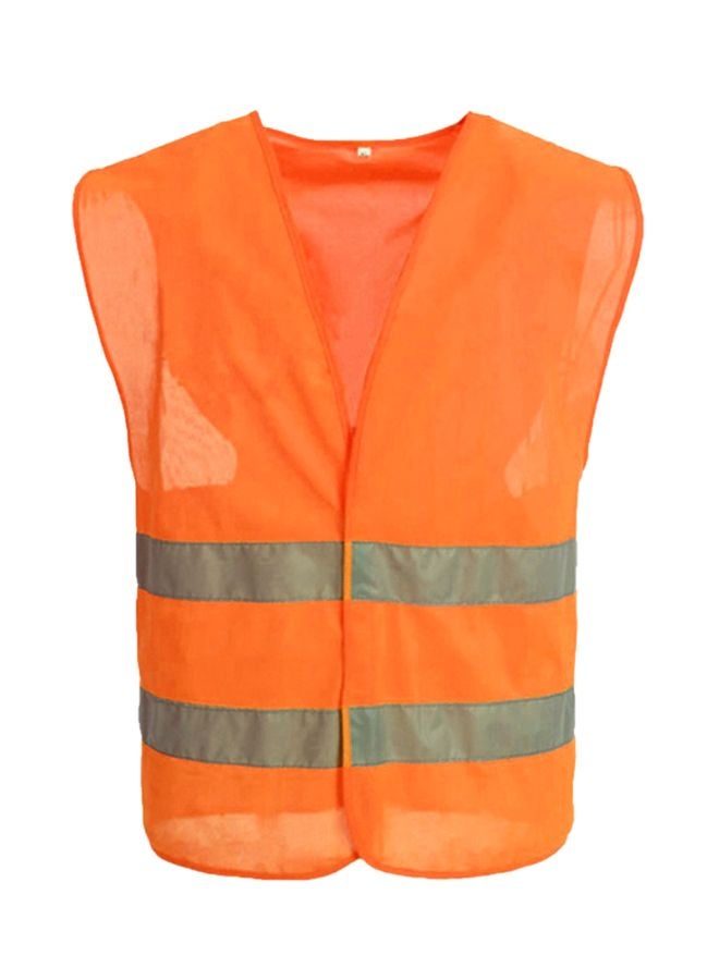 High Visibility Reflective Safety Vest Orange/Silver M - Image 1