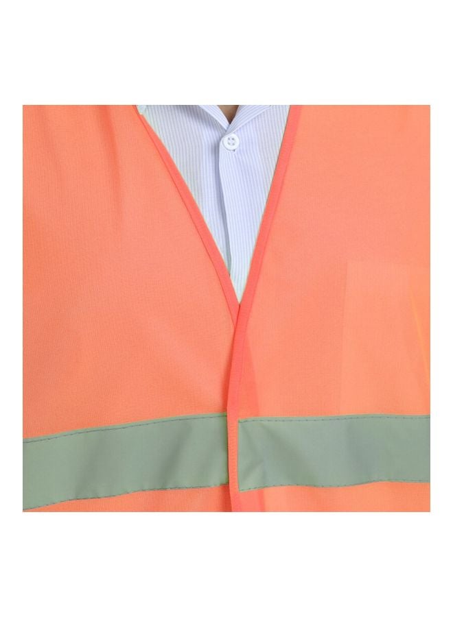 High Visibility Reflective Safety Vest Orange/Silver M - Image 2