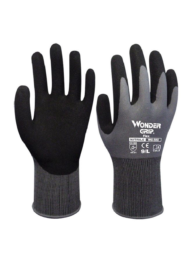 Wonder Grip Nylon Abrasion Proof Gloves Black L  - Image 1