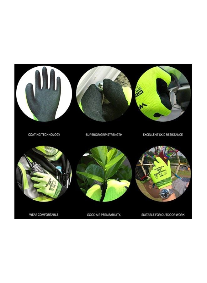 Wonder Grip Nylon Abrasion Proof Gloves Green/Black XL  - Image 4