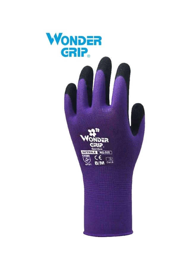 Pair Of Nylon Gardening Safety Gloves Purple/Black 28centimeter - v1585299103/N36236946A_2