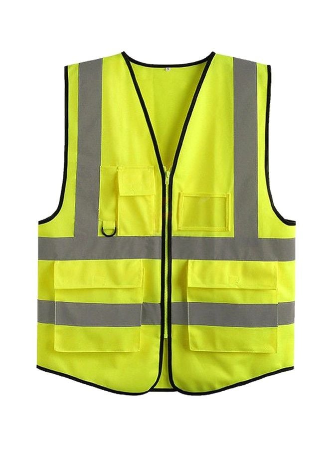 High Visibility Safety Vest With Reflective Strips Green/Grey/Black S  - Image 1
