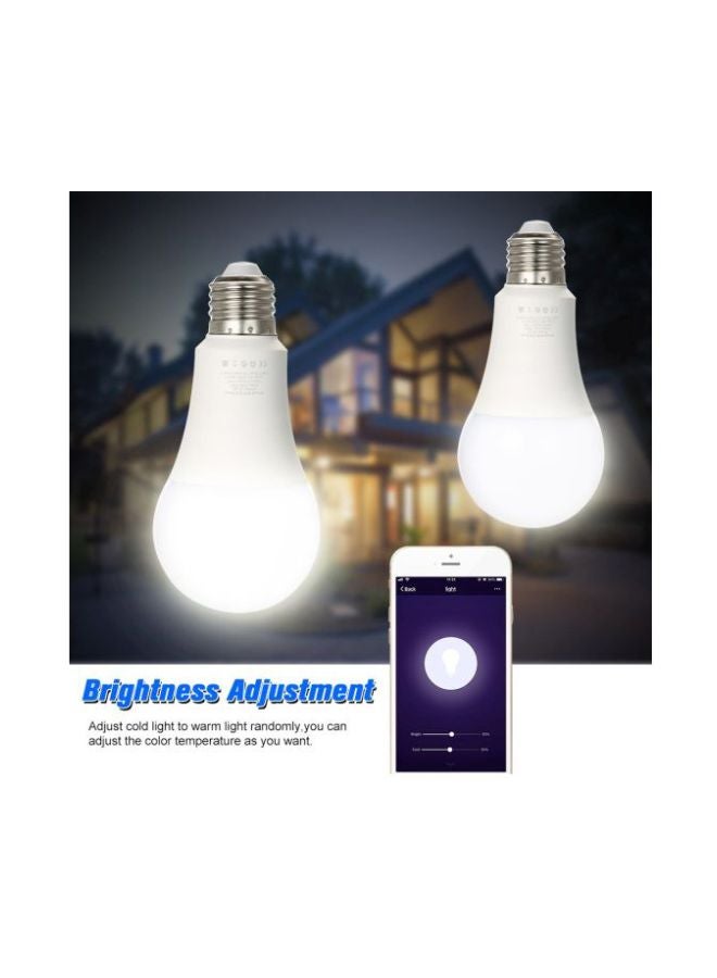مصباح LED يعمل بالواي فاي أبيض/فضي 14سم - Image 5
